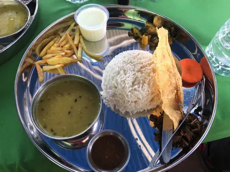 Food on Everest Base Camp trek - Dal Bhat