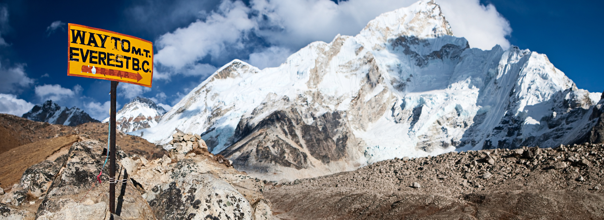 Sign for Mount Everest, Nepal