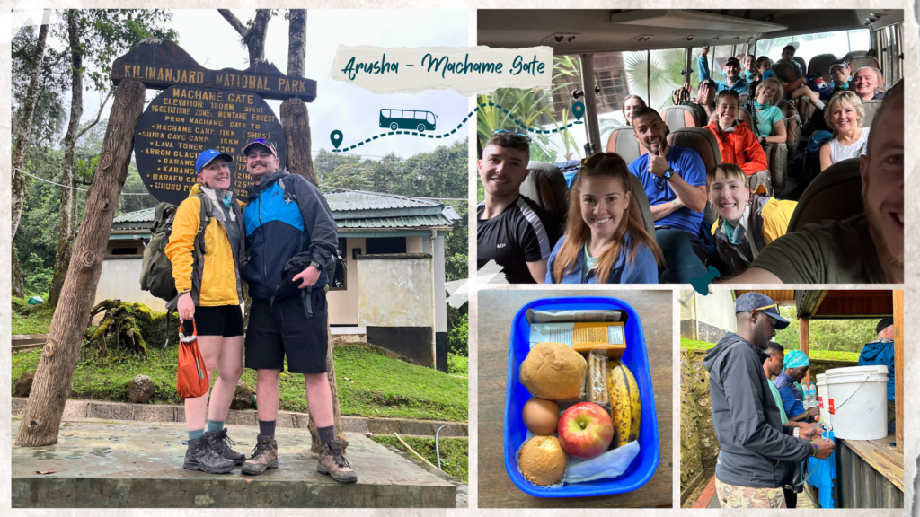 A montage of images from  a Kilimanjaro expedition, Tanzania