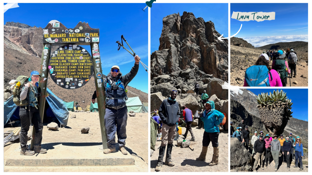 A montage of images from Mount Kilimanjaro, Tanzania