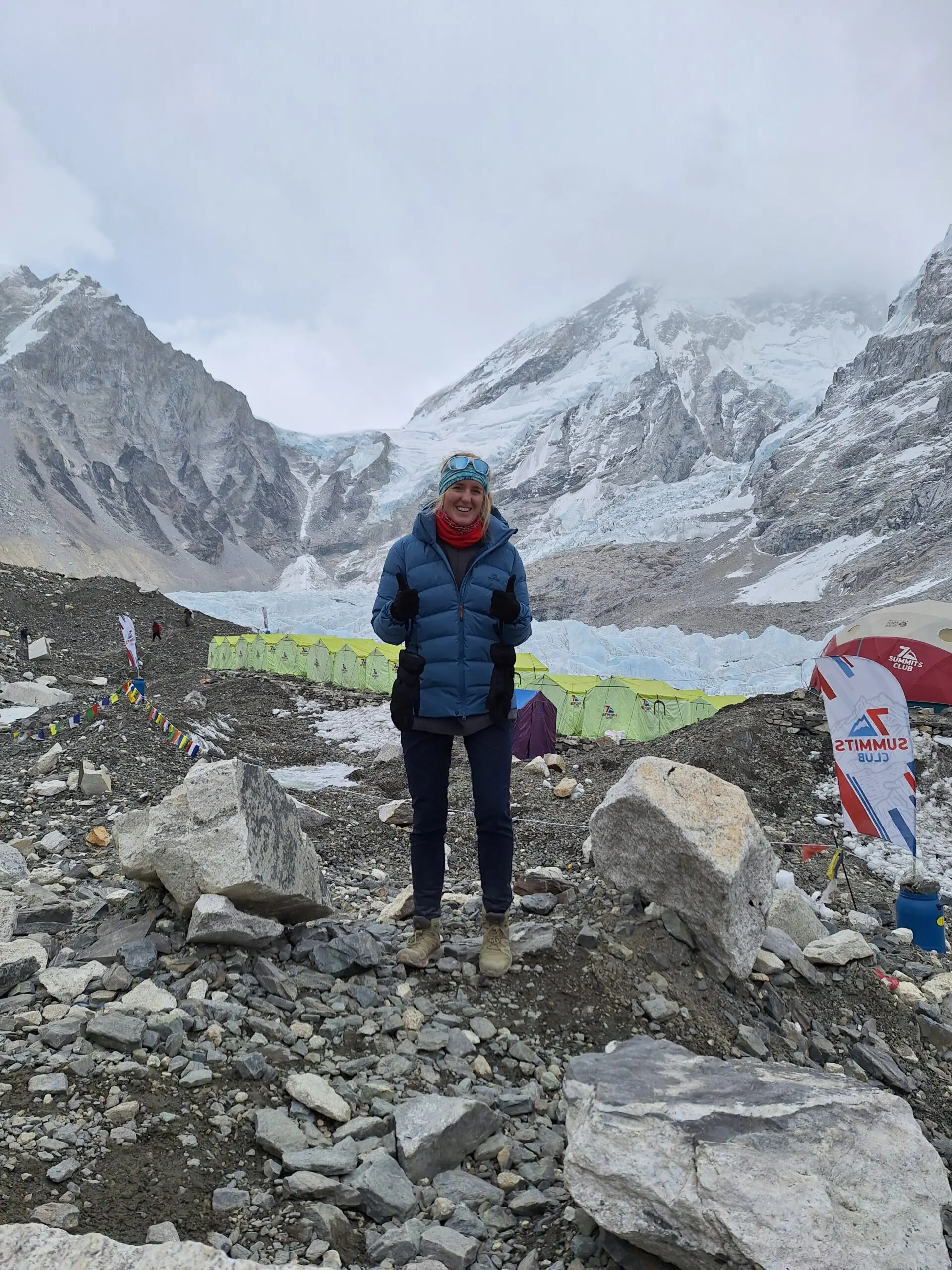 Expedition doctor Maeve Leonard at EBC