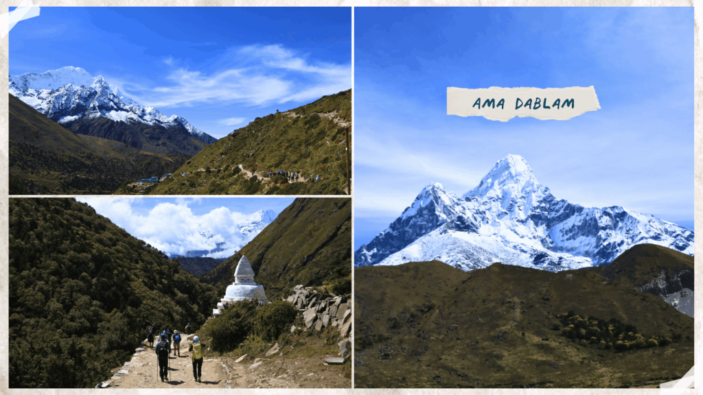 Views of Ama Dablam while on the trail to Everest Base Camp, Nepal