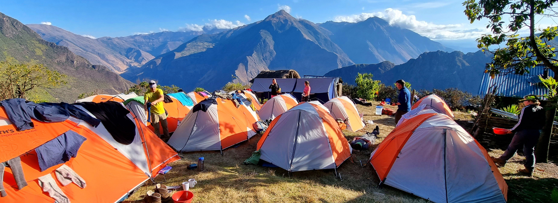 Camping on Machu Picchu expedition with Earth's Edge