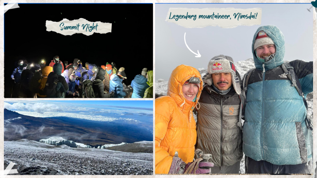 A montage of images from Mt Kilimanjaro, Tanzania