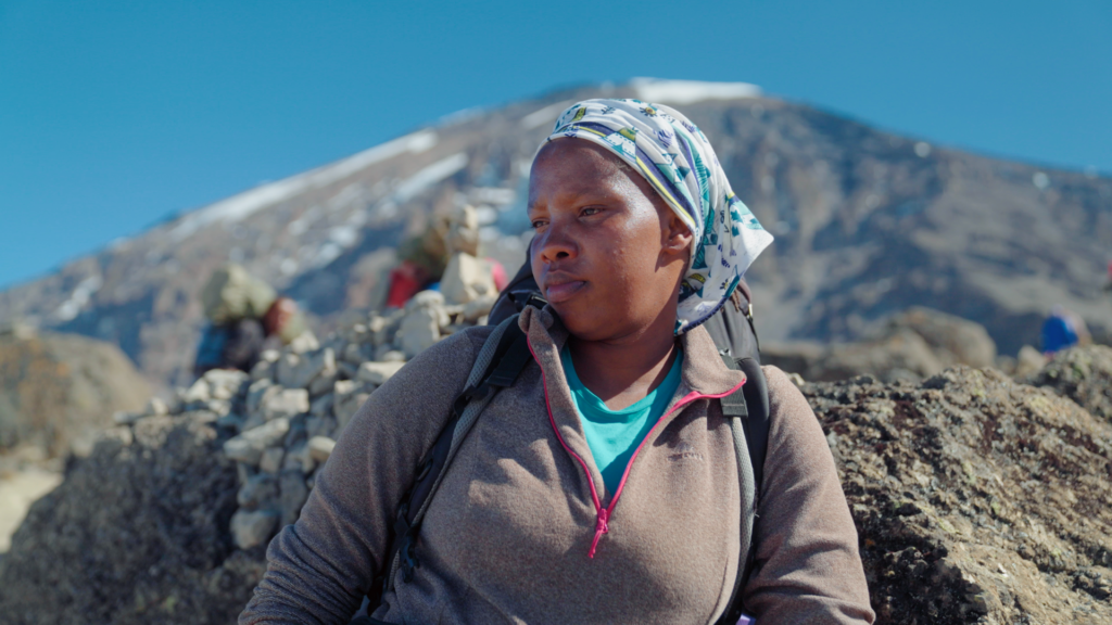 A female guide on Kilimanjaro, Tanzania