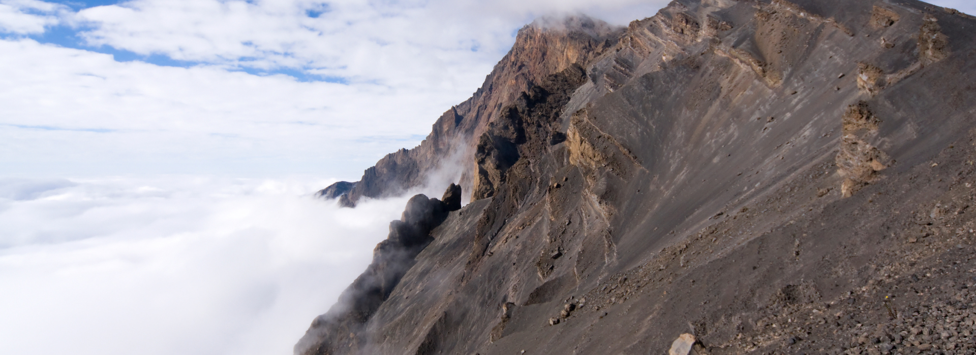 Clouds on Mt Meru, Tanzania