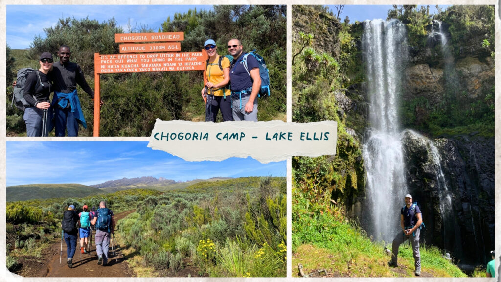 A detour to Ninthi Falls from Chogoria roadhead brings us to a beautiful touble tiered waterfall