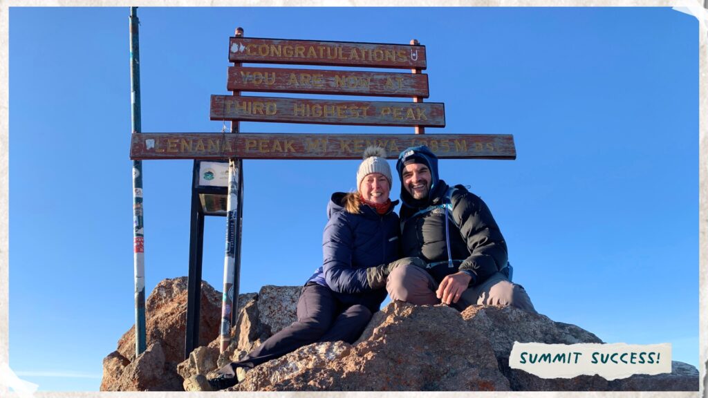 Happy to have summitted Mount Kenya's Lenana Peak at 4985m