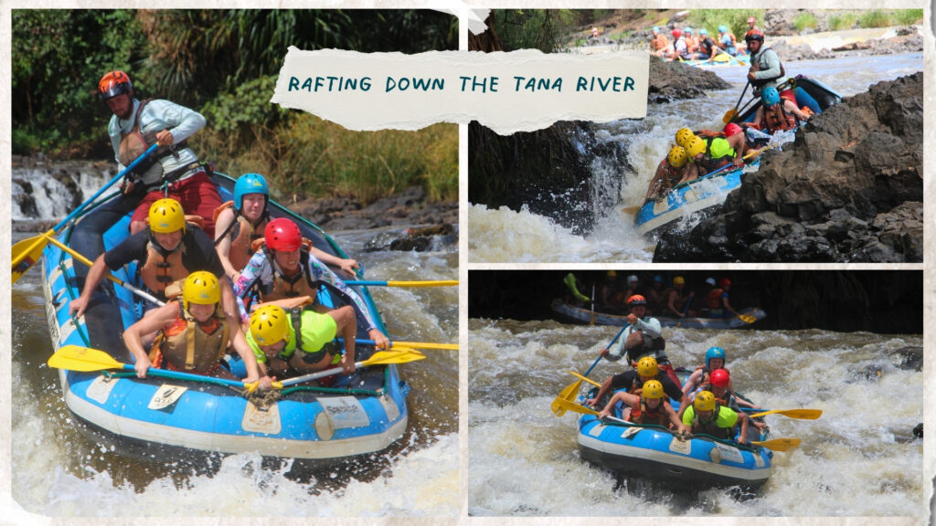 White-water rafting on the Tana River on the final leg of the Kenya Tri-Adventure