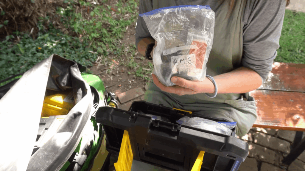 Expedition doctor checking through comprehensive medical kit provided on every Earth's Edge trip
