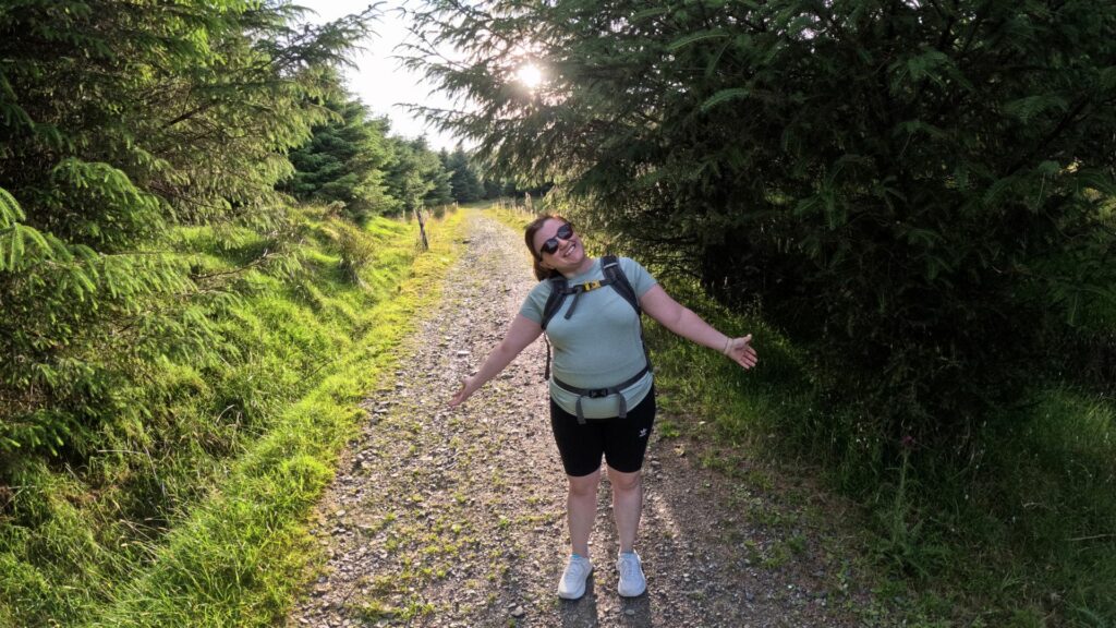 Ciara from Earth's Edge on a hike as she trains to climb Kilimanjaro
