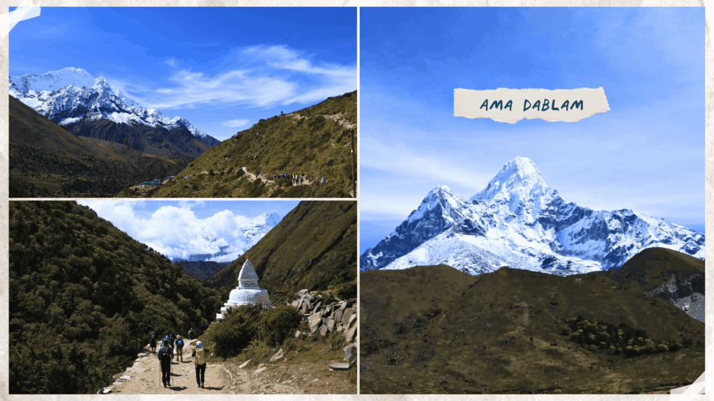 Views of Ama Dablam while on the trail to Everest Base Camp, Nepal